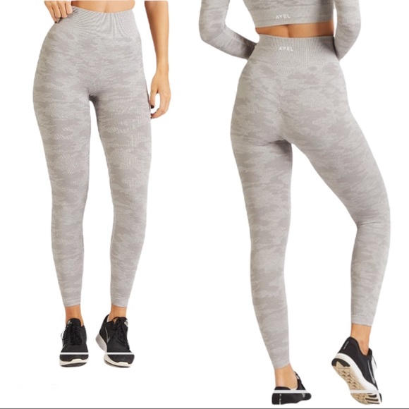 AYBL Pants - AYBL Gray Camo Seamless Leggings